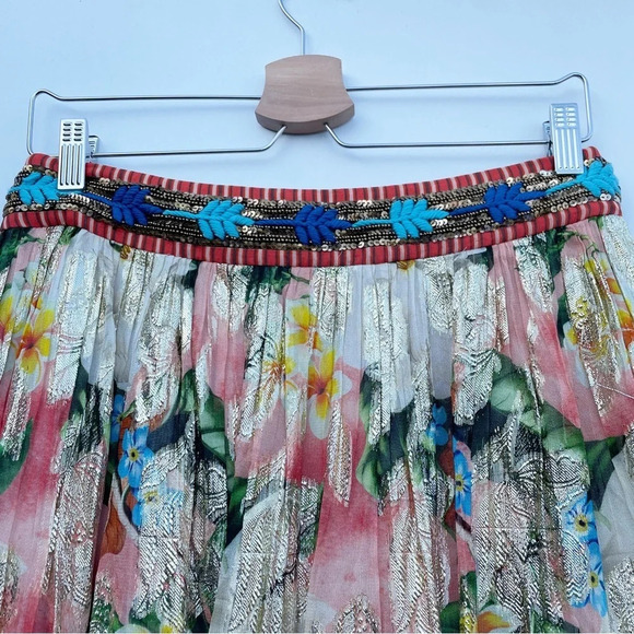 NWT Verb by Pallavi Singhee floral maxi Skirt Sz Small - Picture 9 of 11